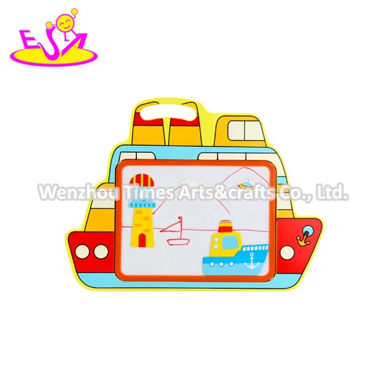 Wholesale Ship Drawing Wooden Cartoon Board Puzzles for Kids W14j029