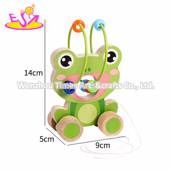 2020 New Arrival Hippo Shape Wooden Toys Bead Maze for Children W11b244