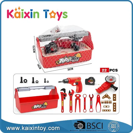 22PCS Kids Tool Set, Pretend Play Toddler Tool Toys with Worker Box&Drill 