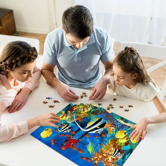 Four Colors Customized Printing Paperboard 1000 Pieces Jigsaw Puzzle 