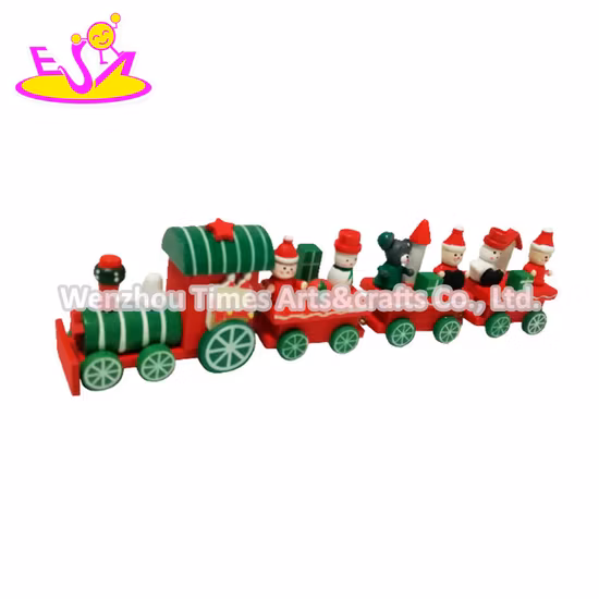 New Arrival Mini Wooden Christmas Train Set for Decorations W04A504