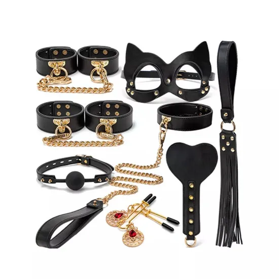 Bondage Tools Neck Collar Handcuffs Spanking Whip Blind Fold Women Bdsm Sex Toys for Couples 
