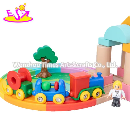 2021high Quality Wooden Railway Train Set Combination Wooden Train Setfor Kids W04c197 