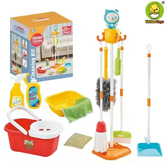 Kids Indoor Pretend Play Bear Cleaning Tool Set Toys 