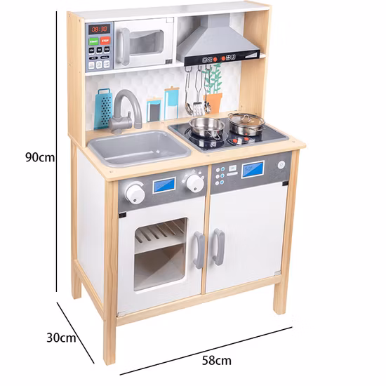 Fantastic Wooden Kitchen Electronic Stove Toy Kits