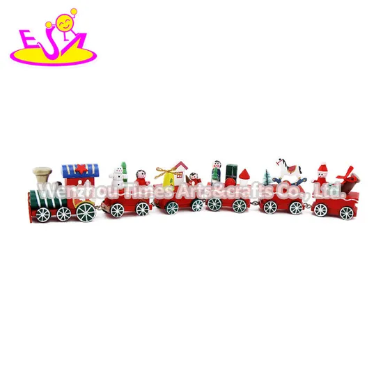 Top Fashion Mini Wood Christmas Village Train Set for Decorations W04A506 