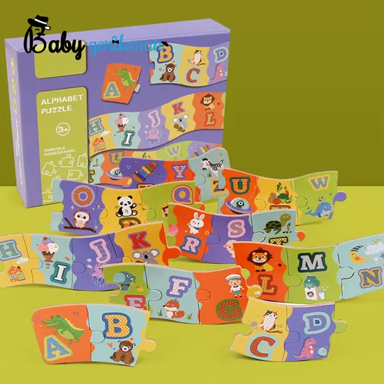 Wholesale Wooden Educational Jigsaw Puzzle Board Alphabet Puzzle for Kids Z14131b 