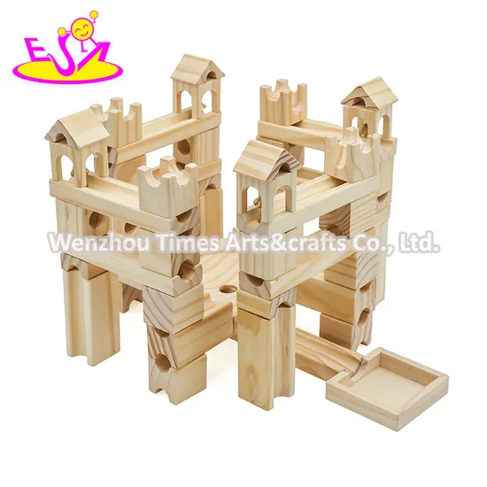 New Arrival Preschool Wooden Marble Run Set for Kids W04e108 