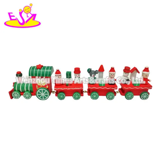 New Arrival Mini Wooden Christmas Train Set for Decorations W04A504 
